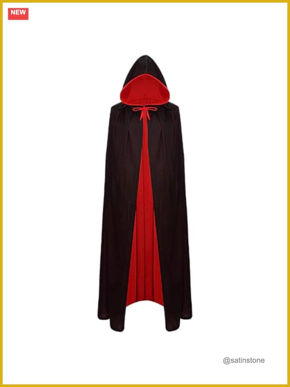 Reversible Hooded Vampire Witch Cape Costume Polyester Adult L